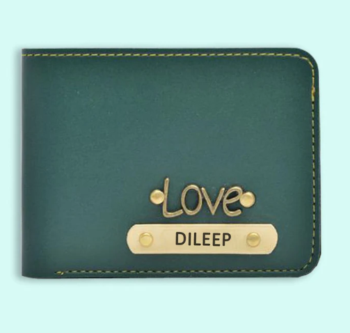 Customized Faux Leather Wallet (Green)