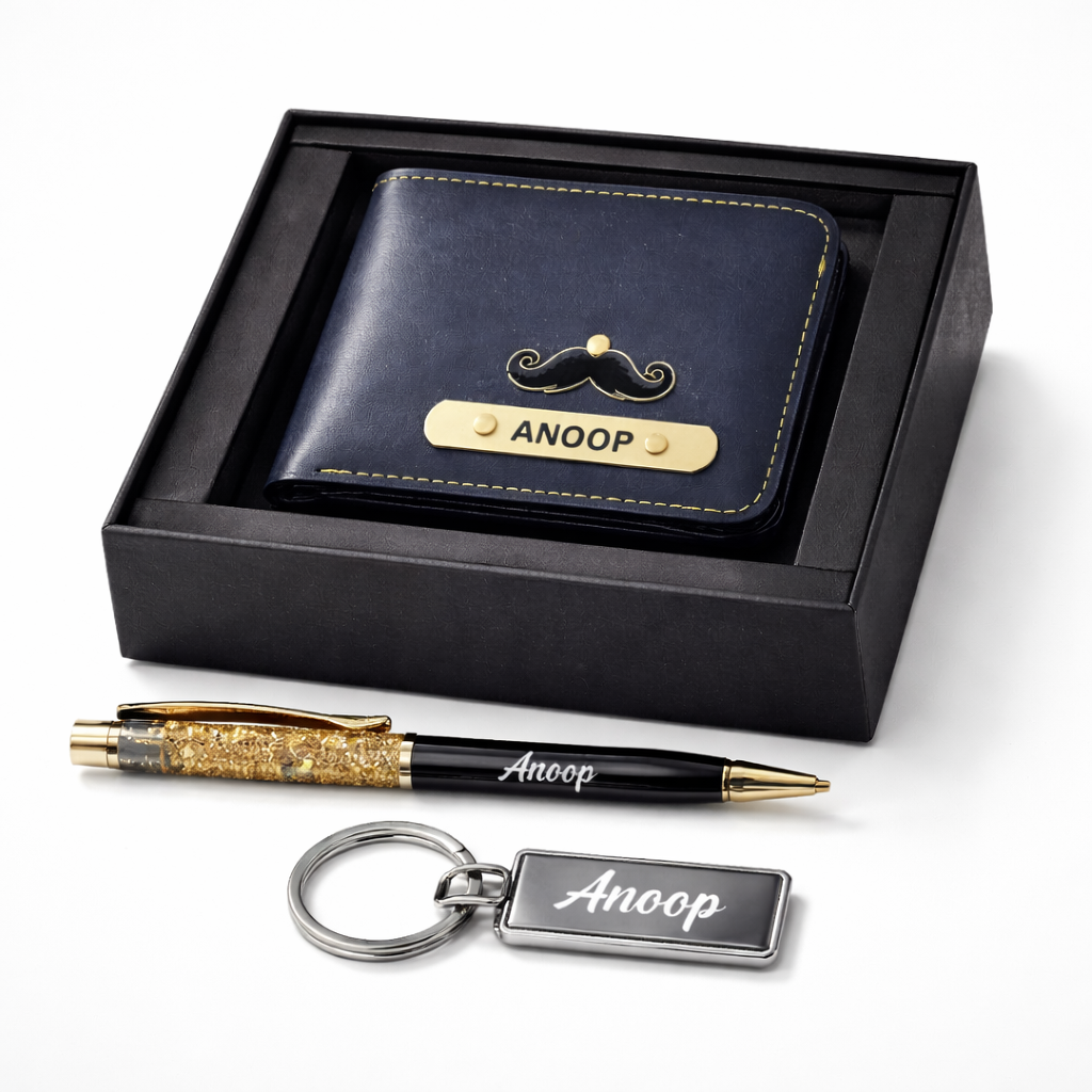 Men’s Accessories Gift Set – Wallet, Pen & Keychain