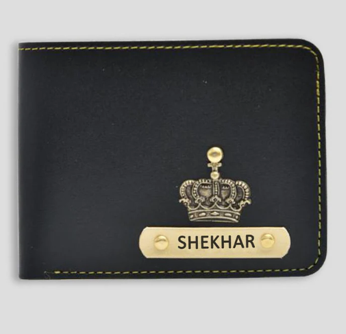 Customized Faux Leather Wallet (Black)