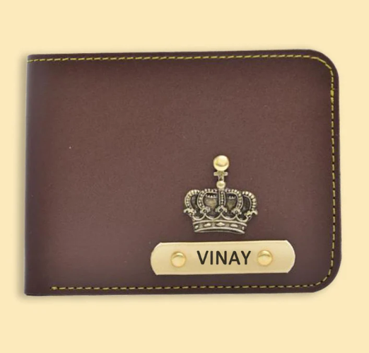 Customized Faux Leather Wallet (Brown)