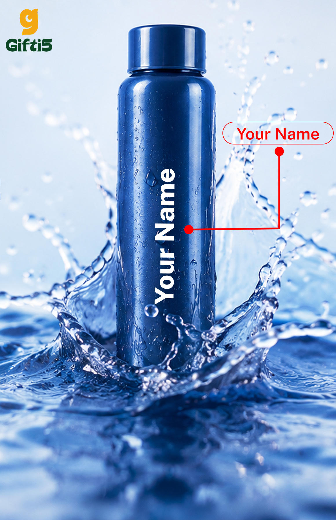 Premium Customized Stainless Steel Water Bottle | Personalized Gifts by Gifti5 Ahmedabad