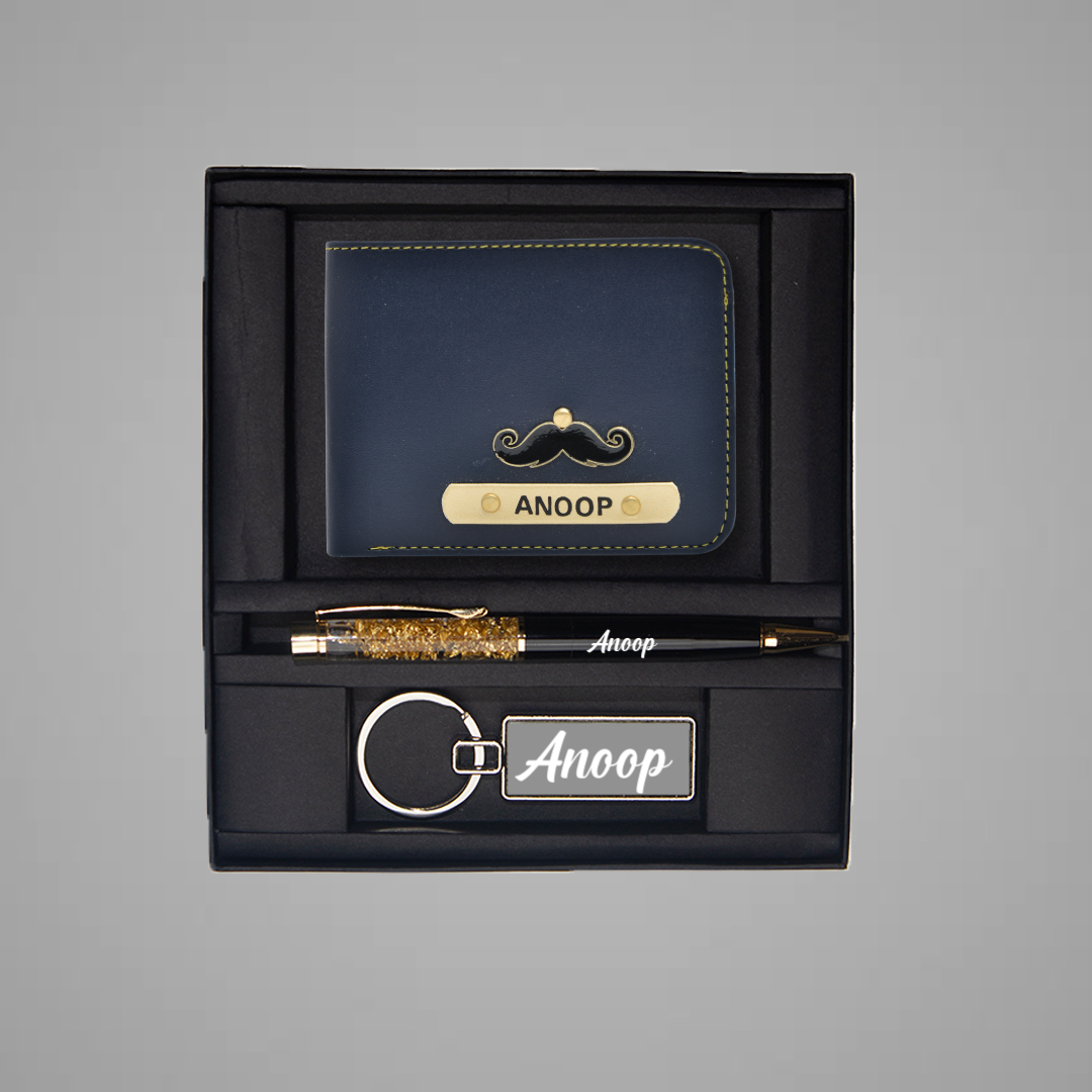 Men’s Accessories Gift Set – Wallet, Pen & Keychain