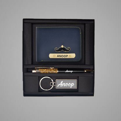 Men’s Accessories Gift Set – Wallet, Pen & Keychain