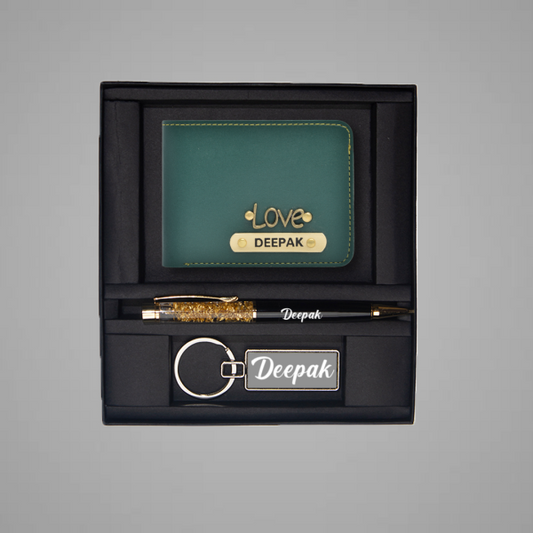 Classic Gift Set for Men – Wallet Pen Keychain Combo